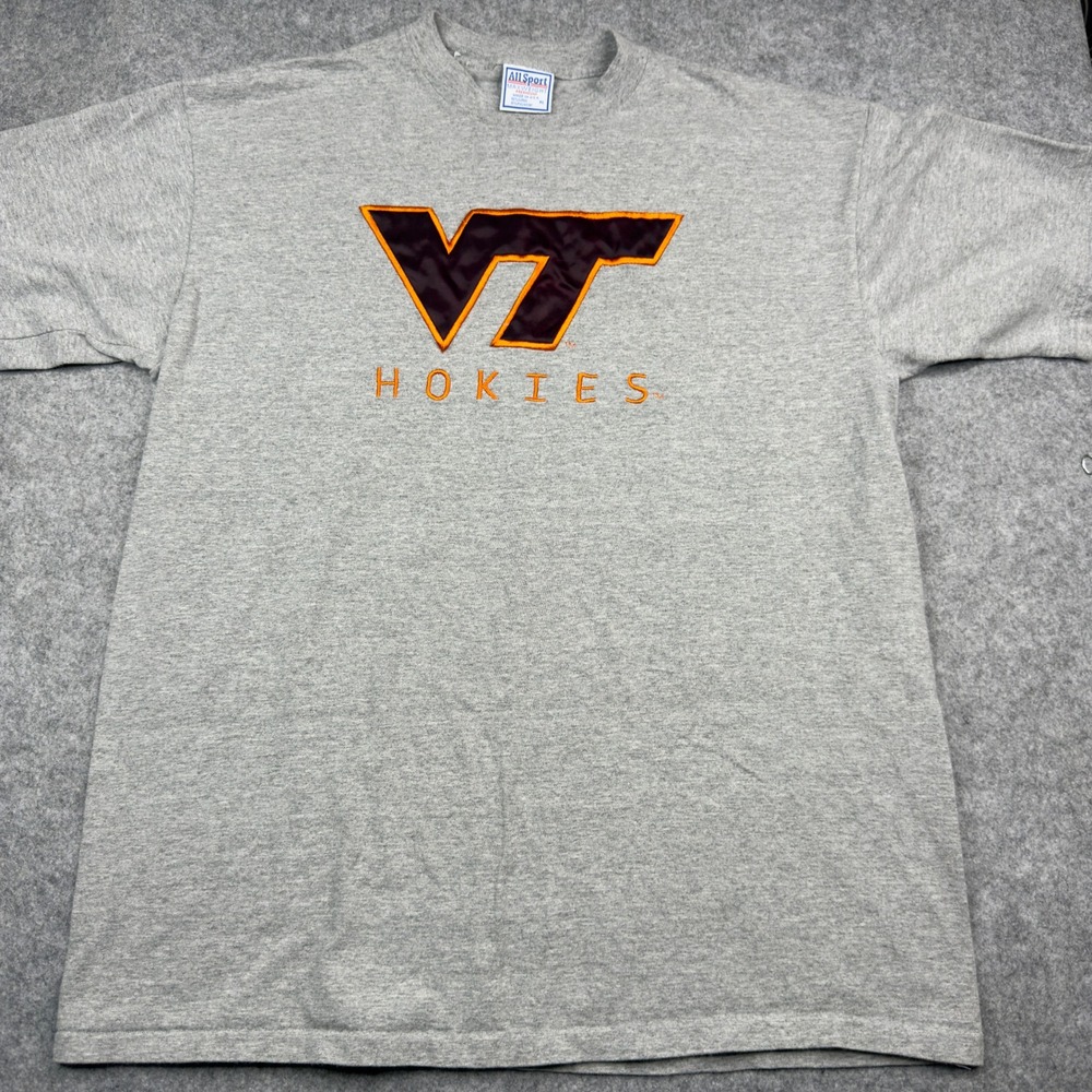 Vintage‎ Virginia Tech Hokies T-Shirt All Sport Maxweight Large 90s VT College